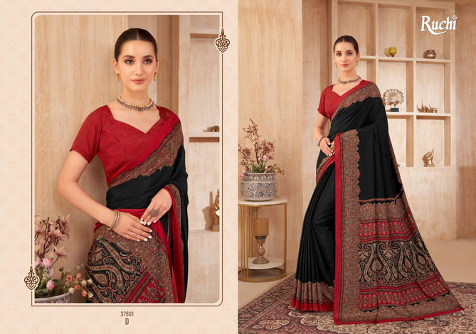 Vivanta Silk 38 By Ruchi Silk Crepe Printed Sarees Wholesale Shop In Surat